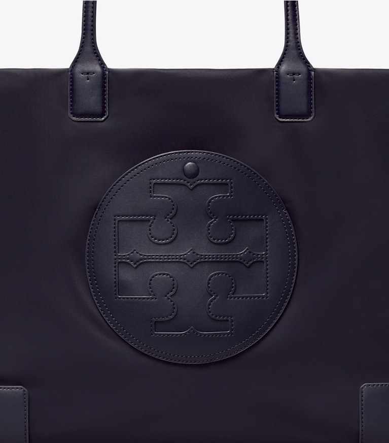 Tory Burch designer tote bags Ella Tote Bag in Tory Navy angle