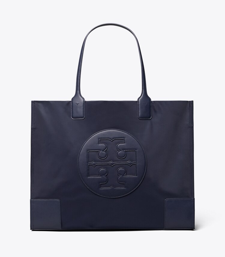 Tory Burch designer borse shopping Ella Tote Bag in Tory Navy front
