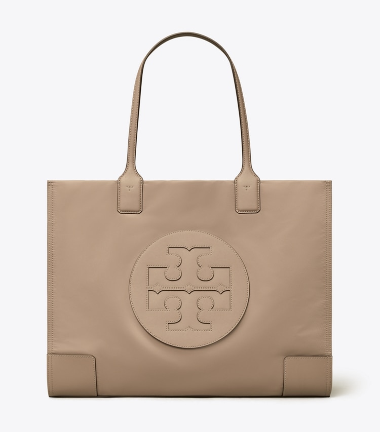 Tory Burch designer tote bags Ella Tote Bag in Gray Heron front
