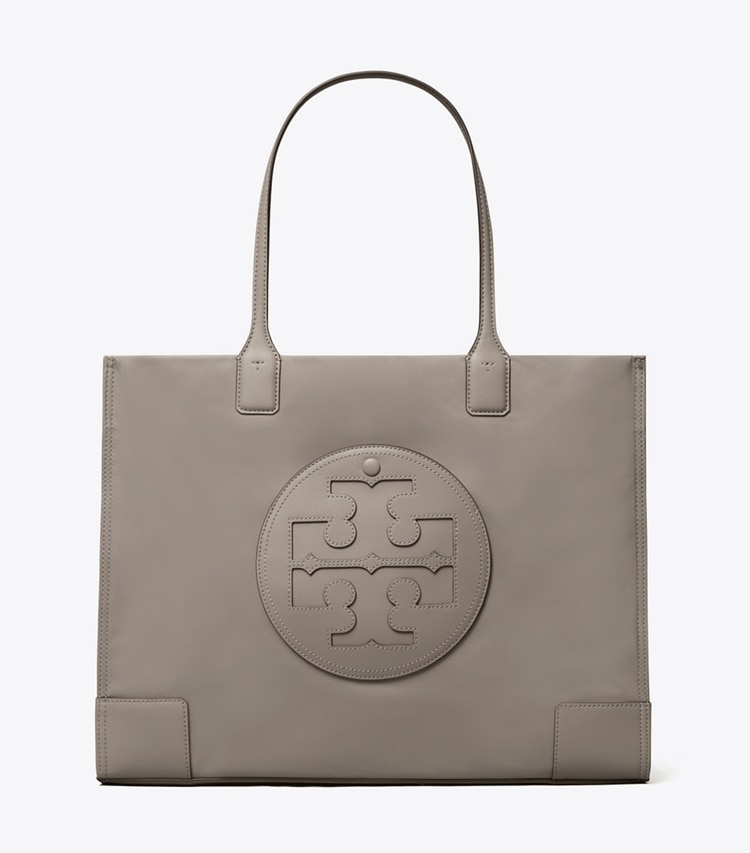 Tory Burch designer tote bags Ella Tote Bag in Gray Heron front