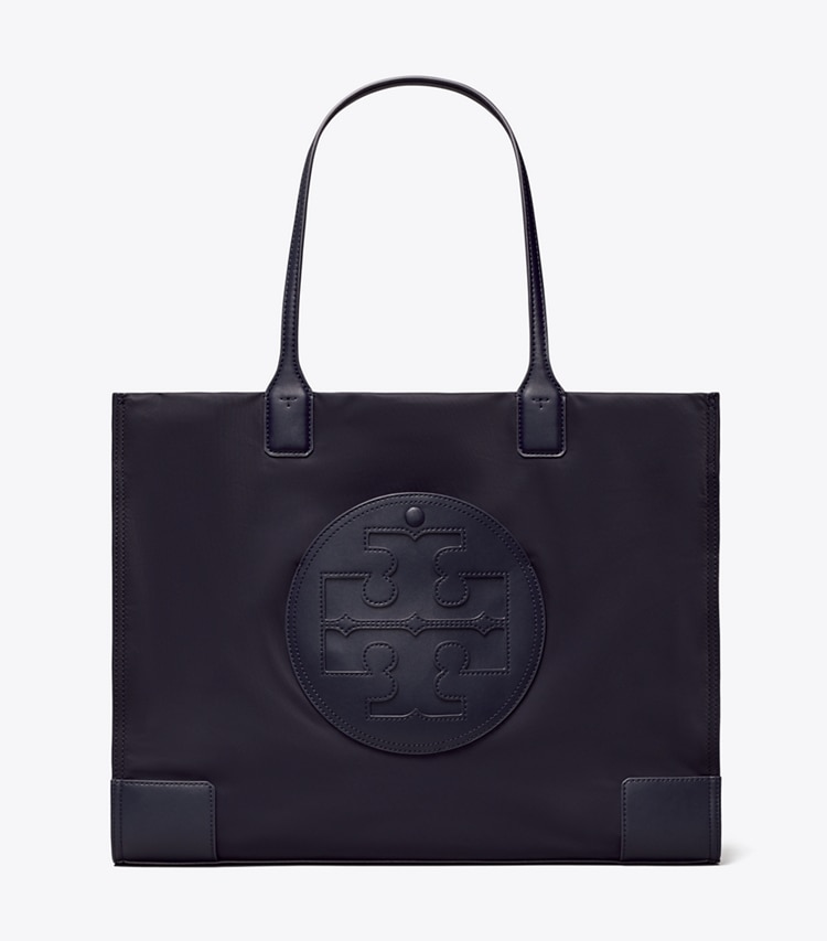 Tory Burch designer tote bags Ella Tote Bag in Tory Navy front