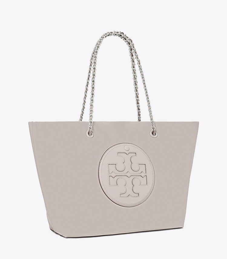 Tory Burch designer tote bags Ella Tote Bag mit Kette in Bay Gray angle