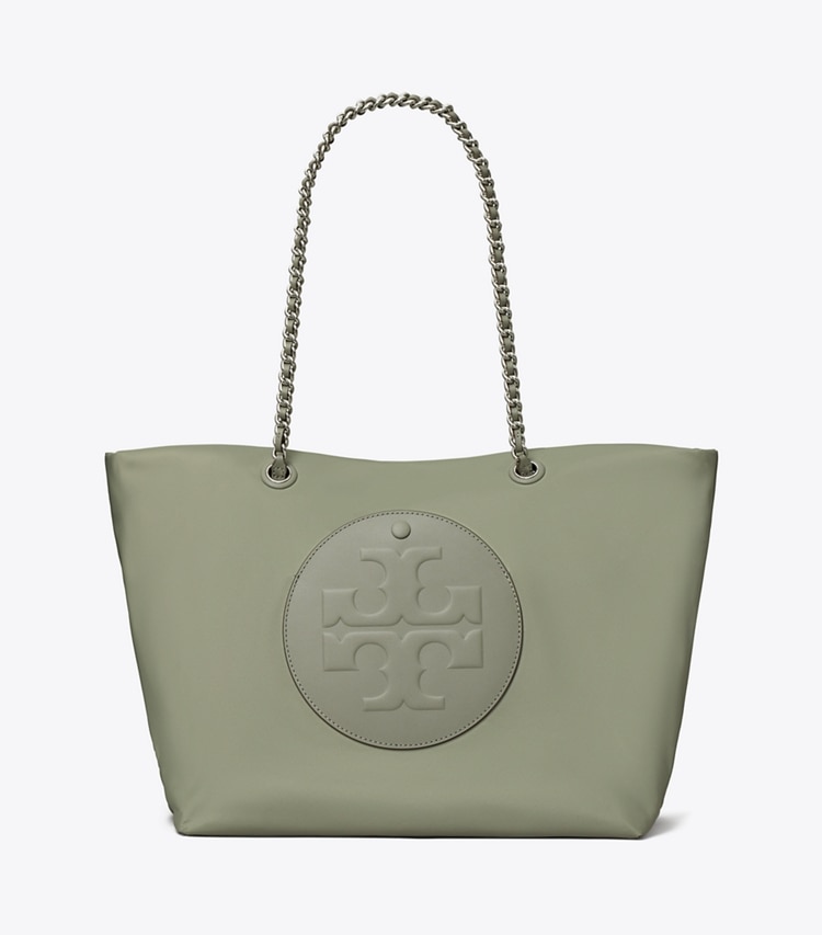 Tory Burch designer tote bags Ella Tote Bag mit Kette in Stone front