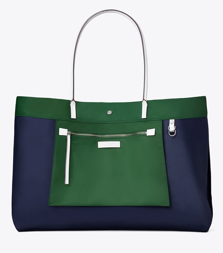 Tory Burch designer tote bags Ella Tote Bag mit Twist-Effekt in Basil additional