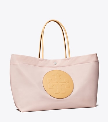 Tory Burch designer tote bags Ella Tote Bag mit Twist-Effekt in ROSE MIST angle