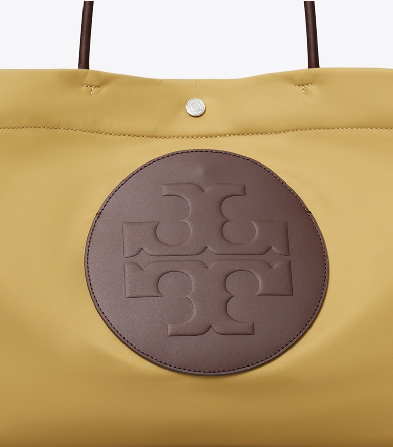 Tory Burch designer tote bags Ella Tote Bag mit Twist-Effekt in Wheat detail