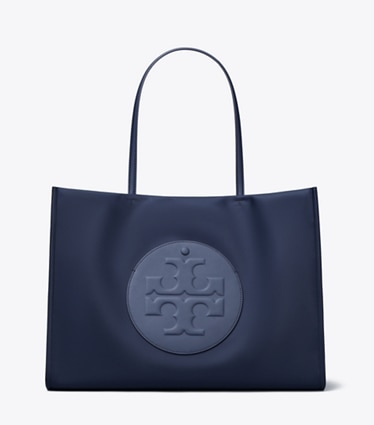 Tory Burch designer tote bags Ella Tote in New Navy front