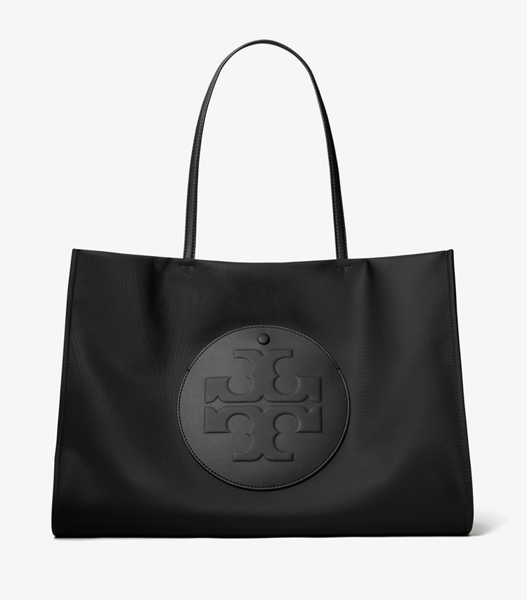 Tory Burch designer tote bags Ella Tote in Black front