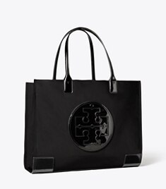Amazon.com: Tory Burch Rabbit Field Floral Print Ella Nylon Leather Tote Bag,  Azure : Clothing, Shoes & Jewelry
