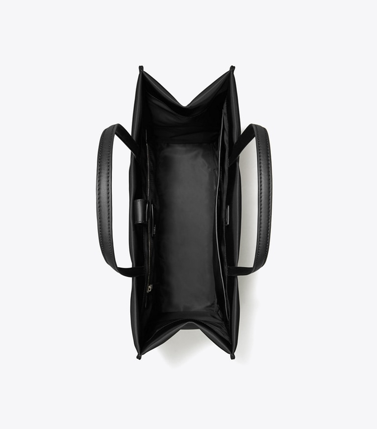 Tory Burch designer tote bags Ella Tote in Black angle