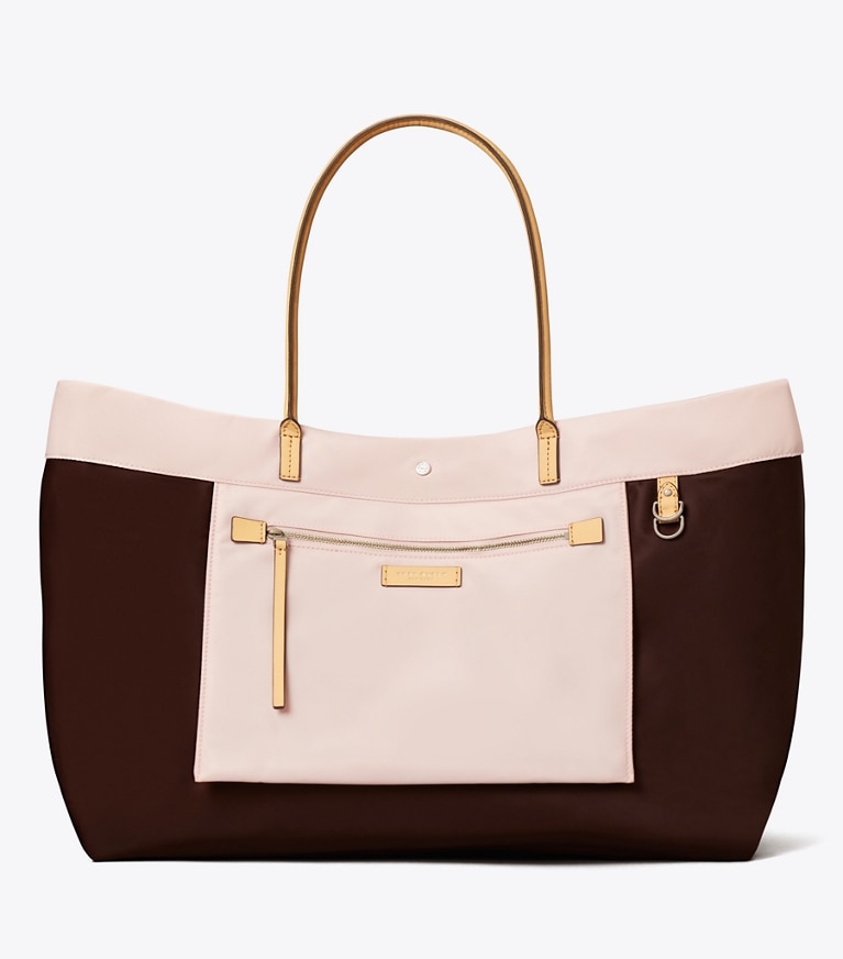 Tory Burch designer tote bags Ella Twist Reversible Tote in ROSE MIST additional