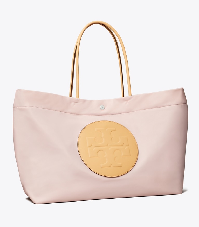 Tory Burch designer tote bags Ella Twist Reversible Tote in ROSE MIST angle