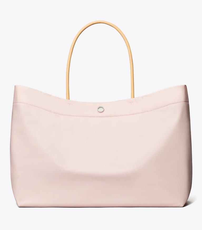 Tory Burch designer tote bags Ella Twist Reversible Tote in ROSE MIST back