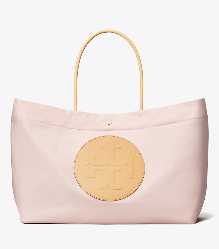 Tory Burch designer tote bags Ella Twist Reversible Tote in ROSE MIST front