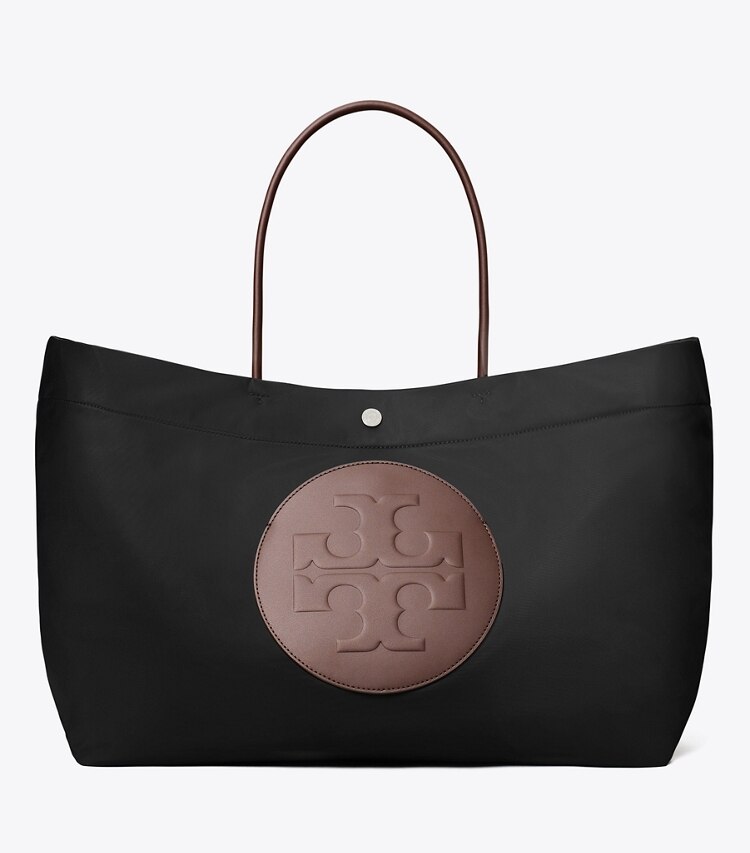 Tory Burch designer tote bags Ella Twist Tote in Black front