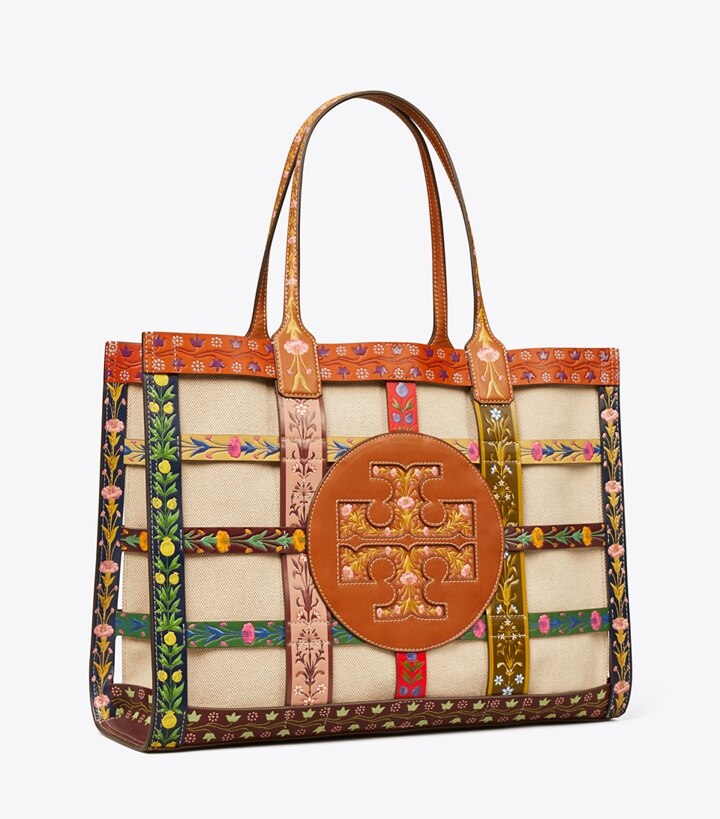 Ella Canvas Basketweave Tote: Women's Handbags, Tote Bags
