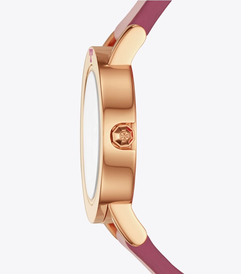 Ellsworth Watch, Pink Leather/Rose Gold, 36 MM: Women's Watches 