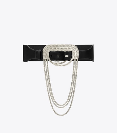 Tory Burch designer belts Embellished Belt in Black front