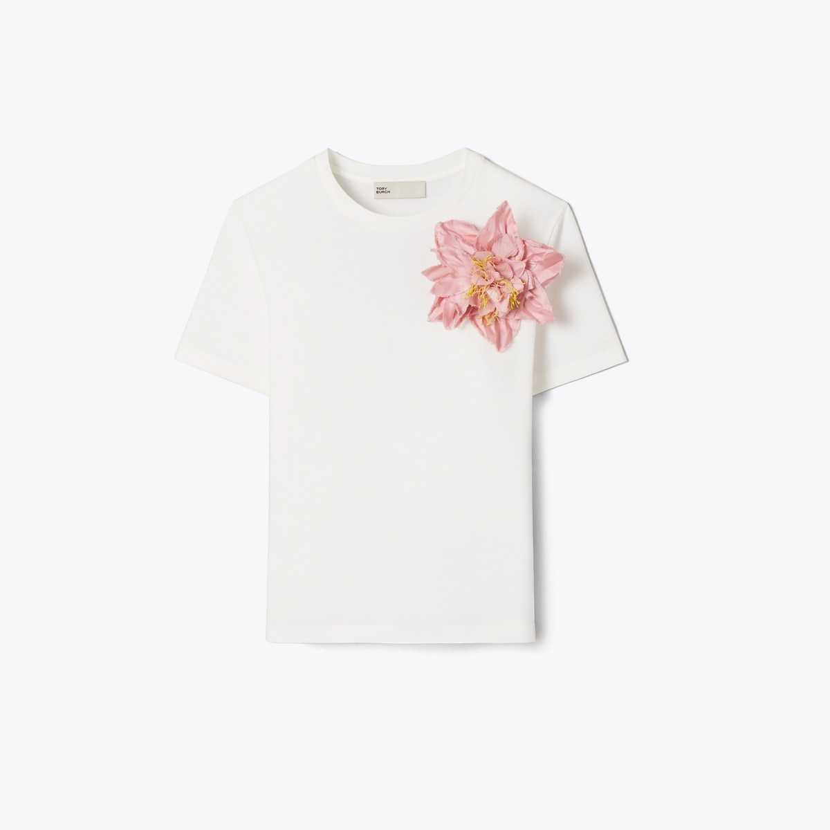 TORY BURCH トリーバーチ サマーニット 刺繍 Tシャツ Embellished Cotton T-Shirt: Women's Designer Tops | Tory Burch
