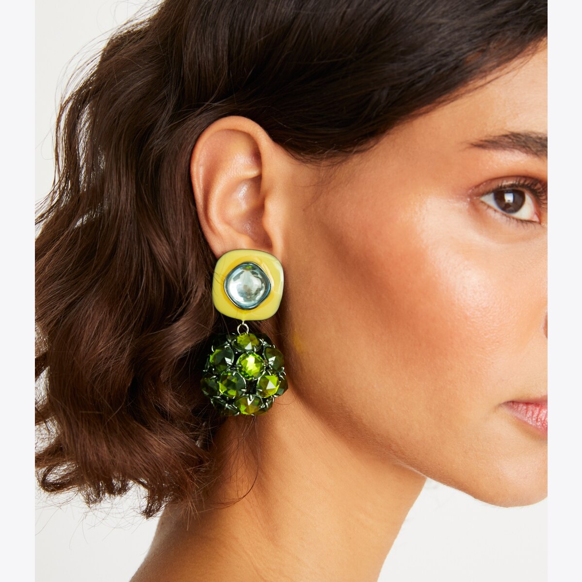 トリーバーチ ピアス EMBELLISHED DROP EARRING グリーン系 embellished-drop-earring-