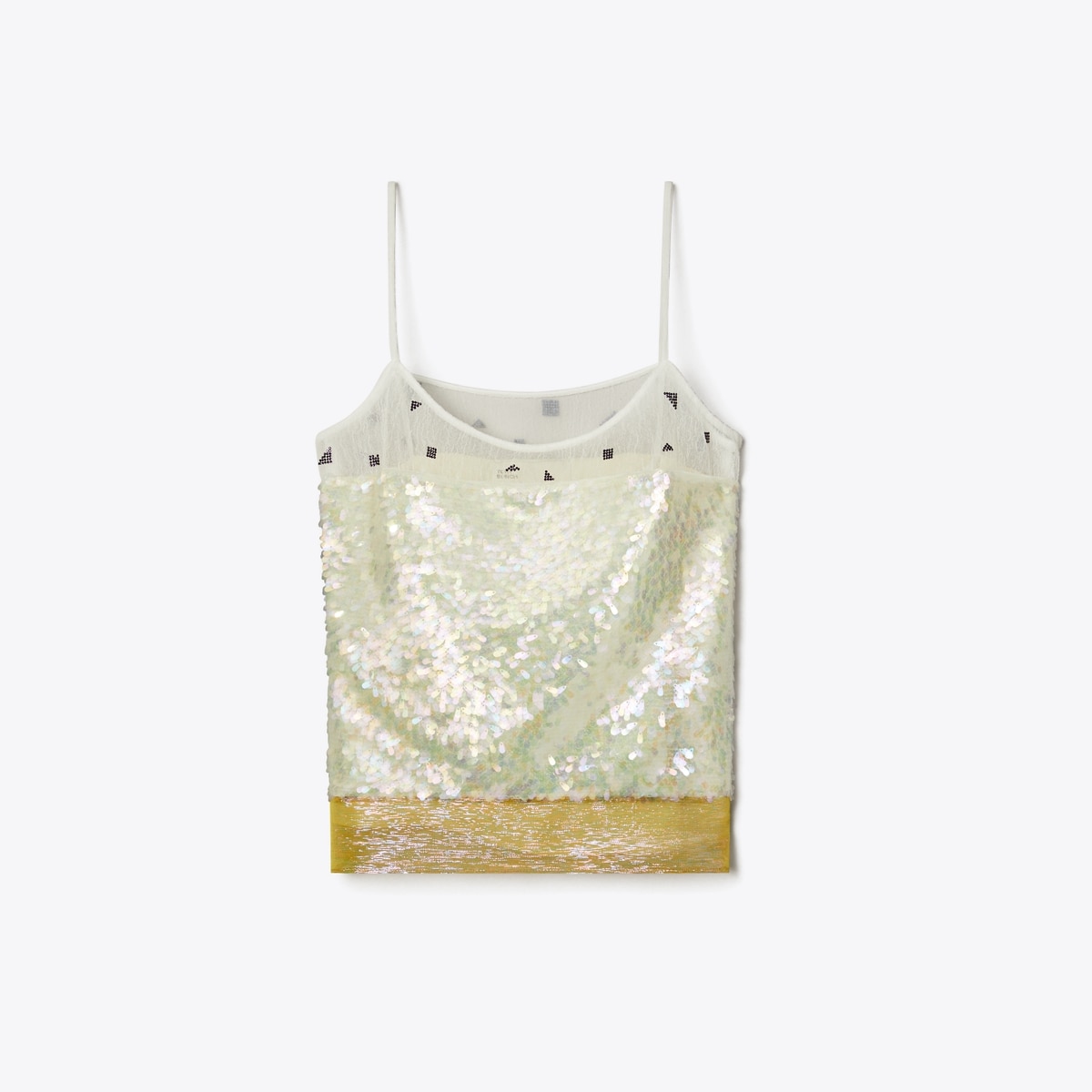 EMBELLISHED LAMÉ SLIP TOP