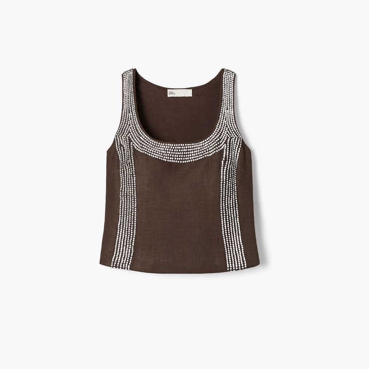 EMBELLISHED LINEN TOP