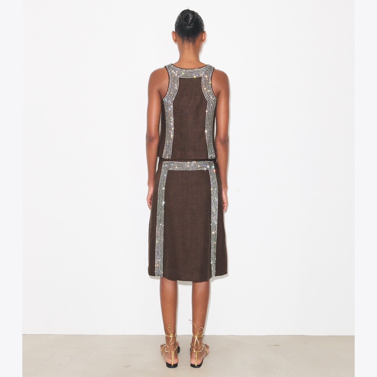 EMBELLISHED LINEN TOP - thumbnail 5
