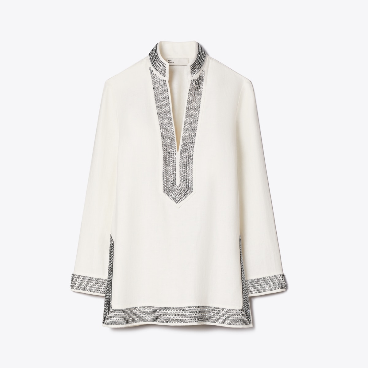 EMBELLISHED LINEN TUNIC