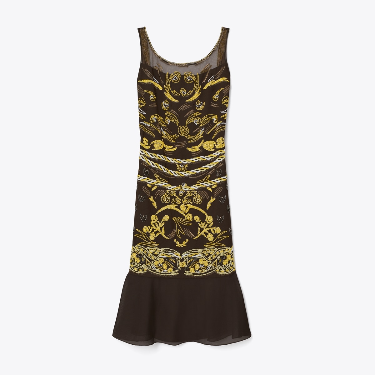 lace mesh dress Mesh Lace Dress Small / Chocolate