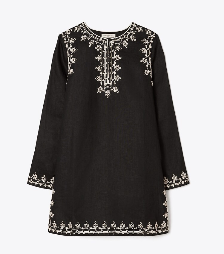 Tory Burch designer coverups Embellished Short Caftan in Black front