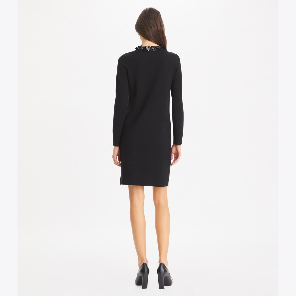 送料関税込み★Tory Burch★SEQUIN-COLLARED WOOL SWEATER DRESS Sequin-Collared Wool Sweater Dress: Women's Designer Dresses