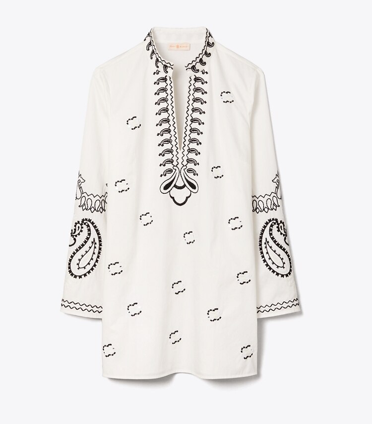 Tory Burch designer coverups Embellished Tunic in New Ivory front