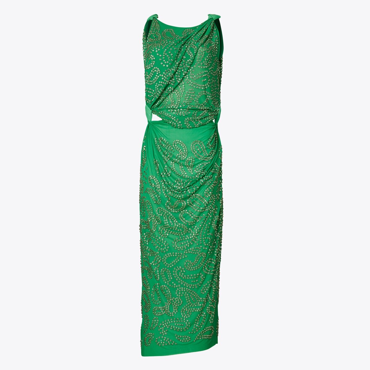 embellished-viscose-knot-dress embellished-viscose-knot-dress