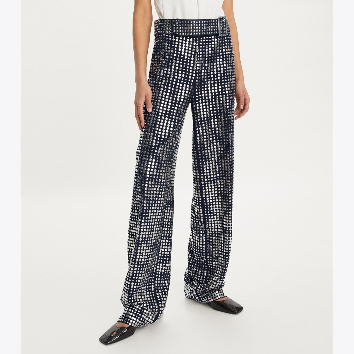 Embellished Viscose Pant: Women's Designer Bottoms | Tory Burch