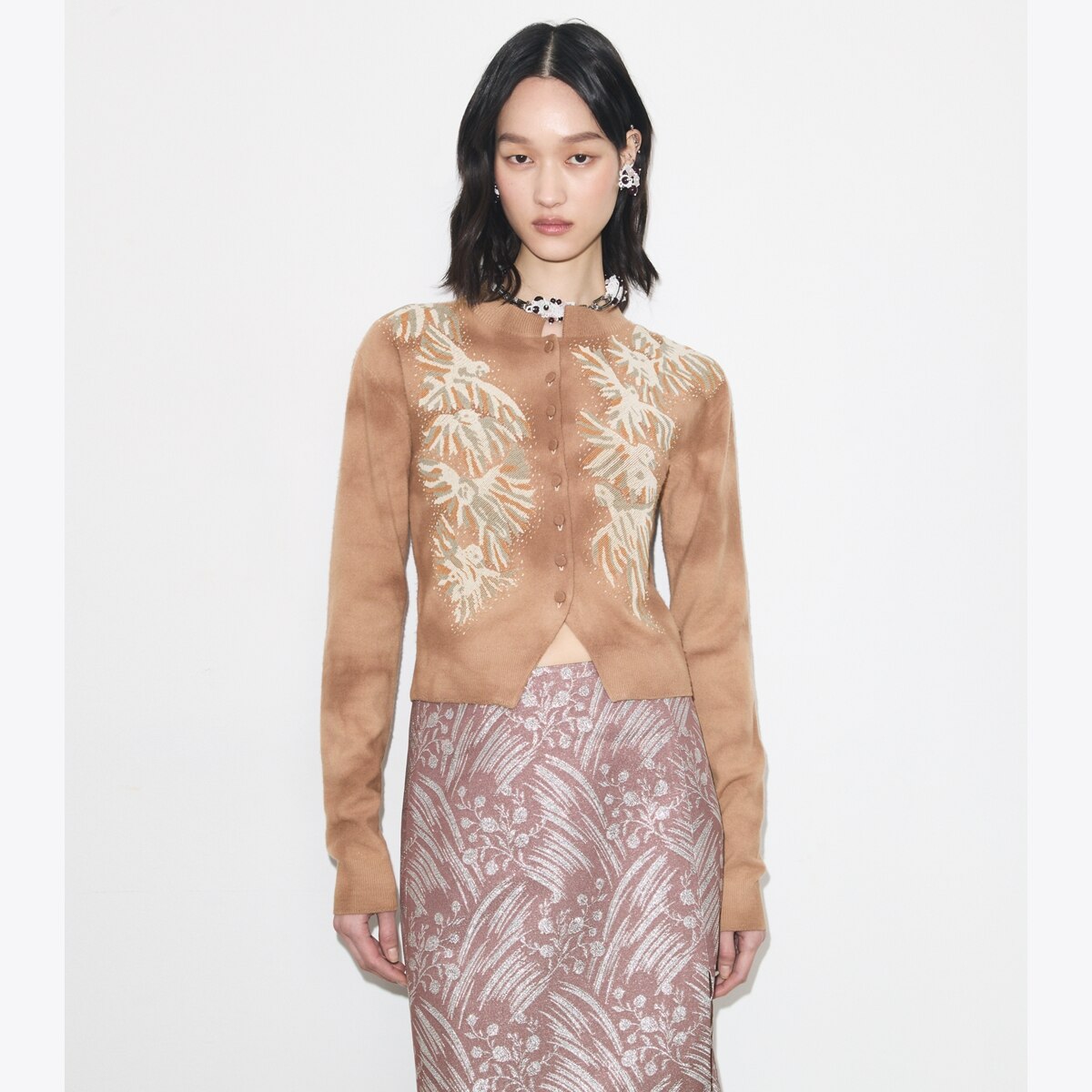 Embellished Wool Cardigan: Women's Designer Sweaters | Tory Burch