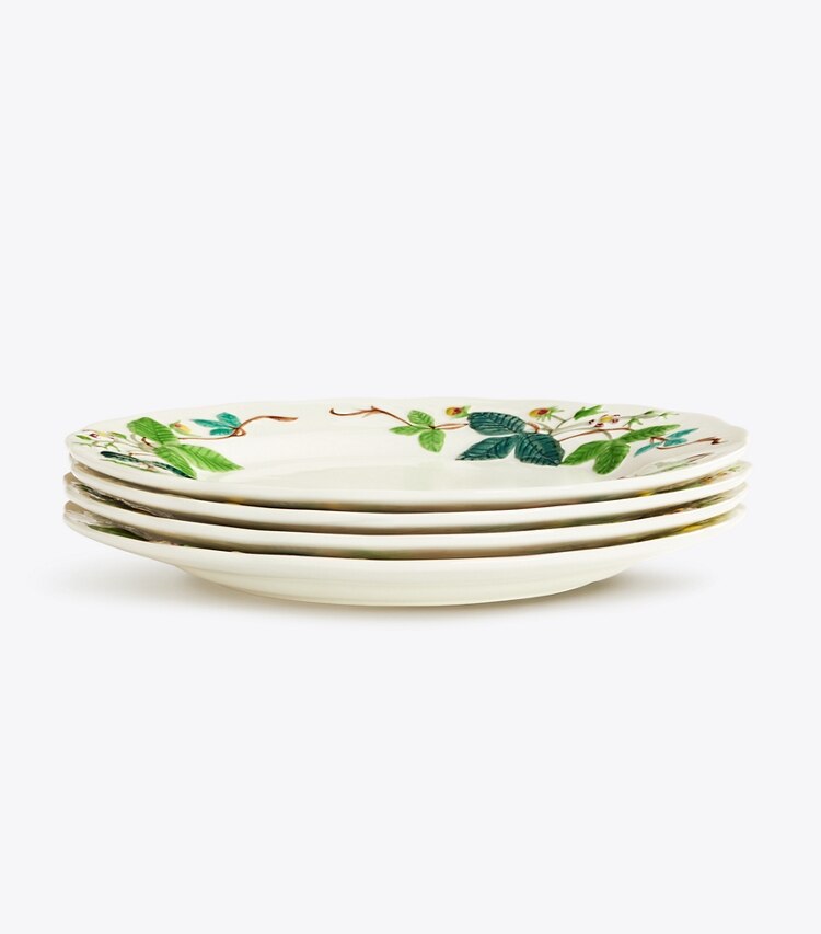 Tory Burch designer tabletop & drinkware Embossed Flower Salad Plate, Set of 4 in Green group