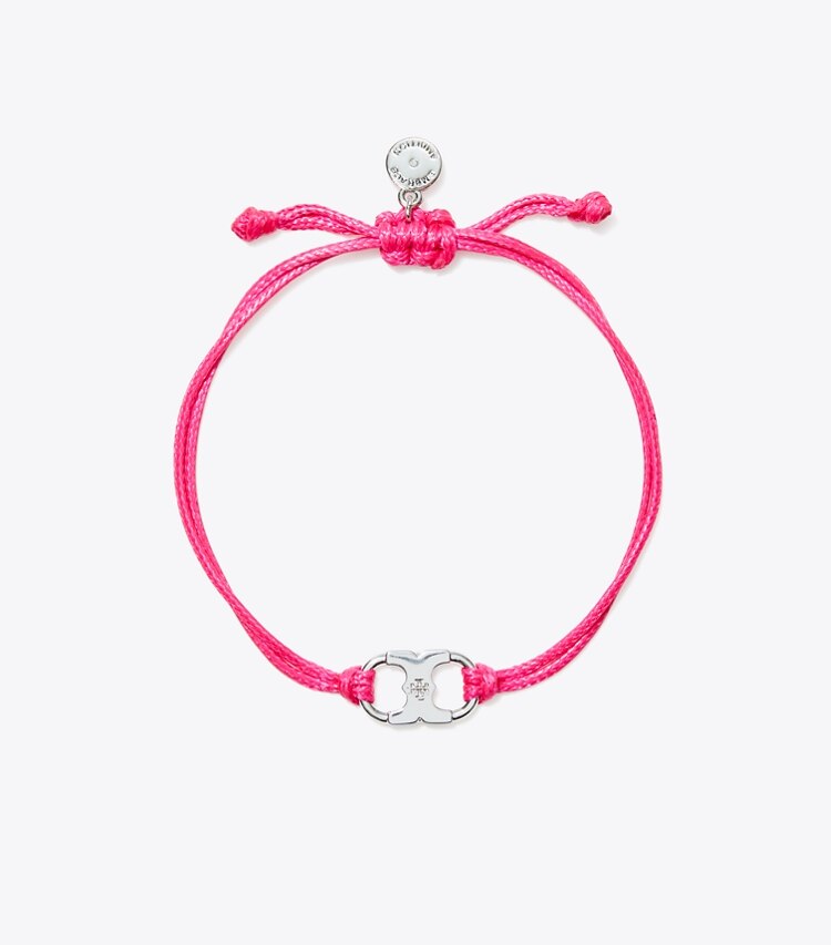 Tory Burch designer armbänder Embrace Ambition Armband in Light Silver / Pink front