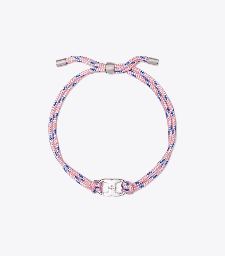 Tory Burch designer armbänder Embrace Ambition Armband in Tory Silver / Pink front