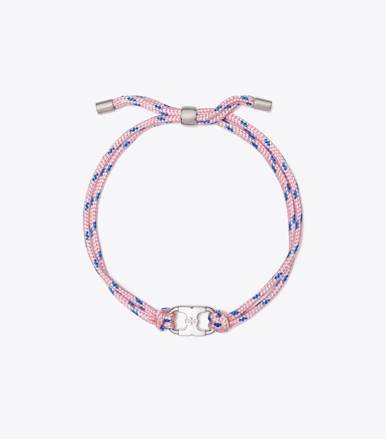 Tory Burch designer armbänder Embrace Ambition Armband in Tory Silver / Pink front