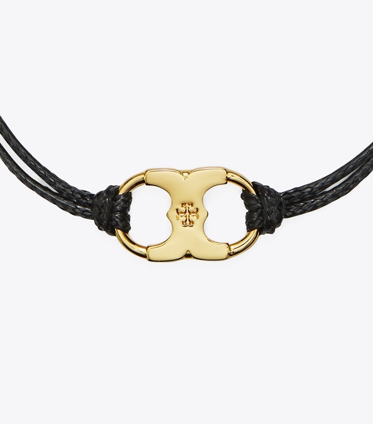 Tory Burch designer ブレスレット エンブレイス アンビション ブレスレット in Black / Tory Gold front