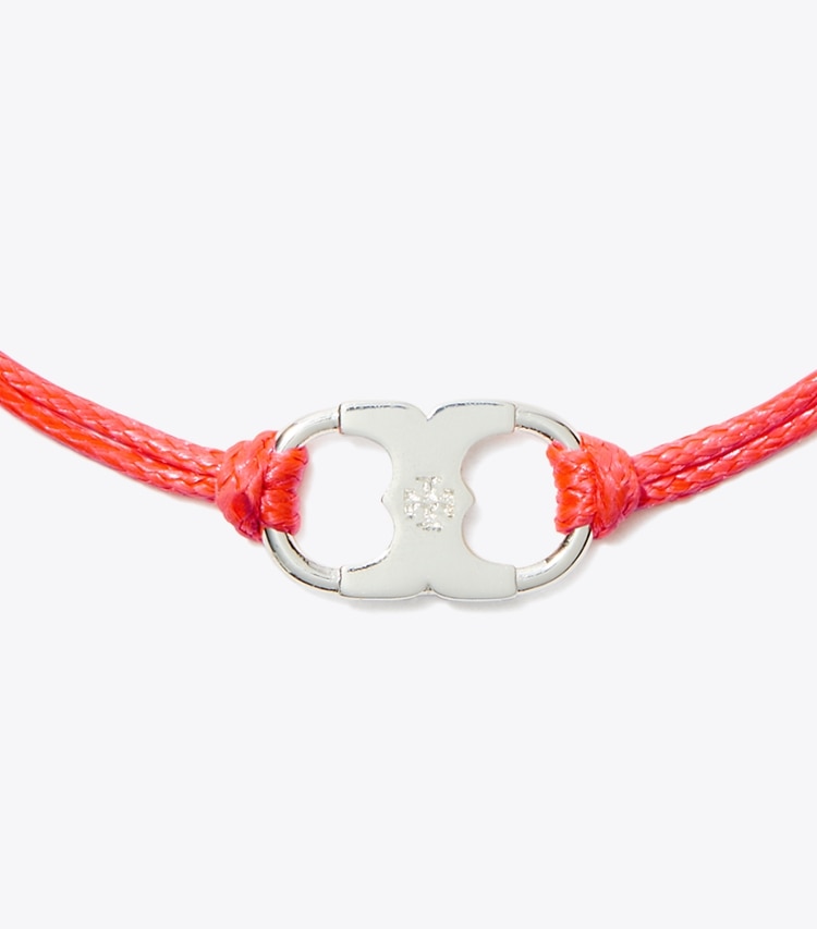 Tory Burch designer bracelets Embrace Ambition Bracelet in Light Silver / Sublime Coral detail
