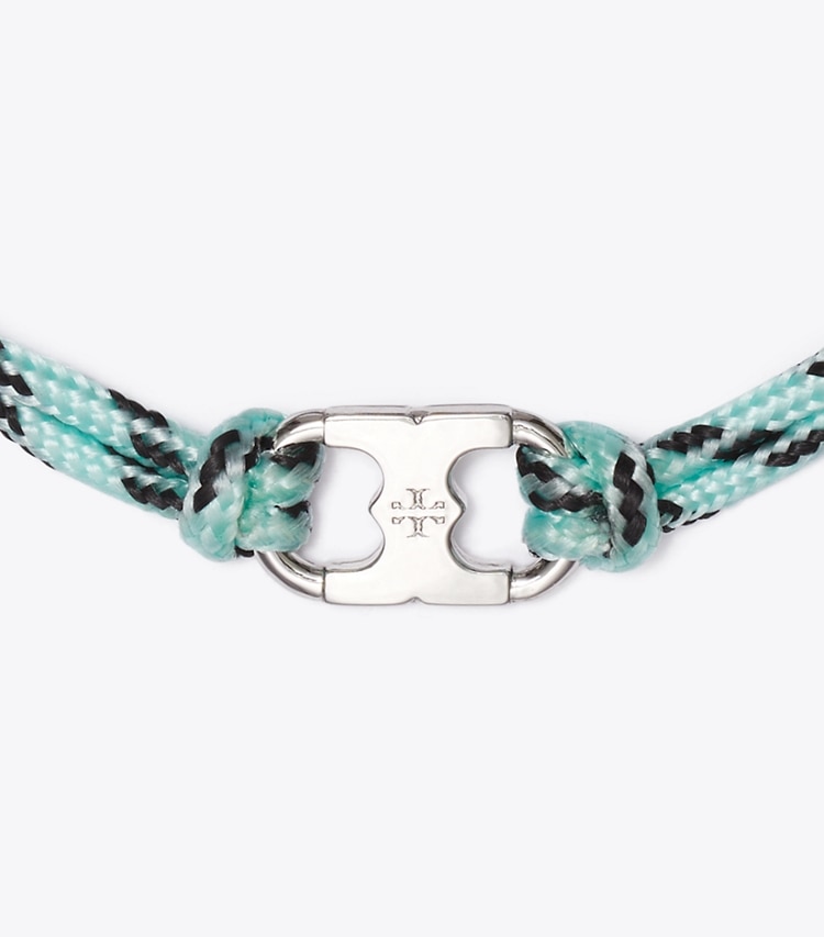 Tory Burch designer bracelets Embrace Ambition Bracelet in Tory Silver / Blue detail