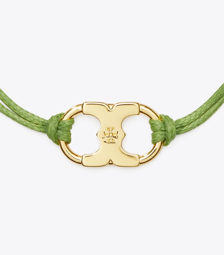 Tory Burch designer ブレスレット エンブレイス アンビション ブレスレット in Tory Gold / Light Green ディテール