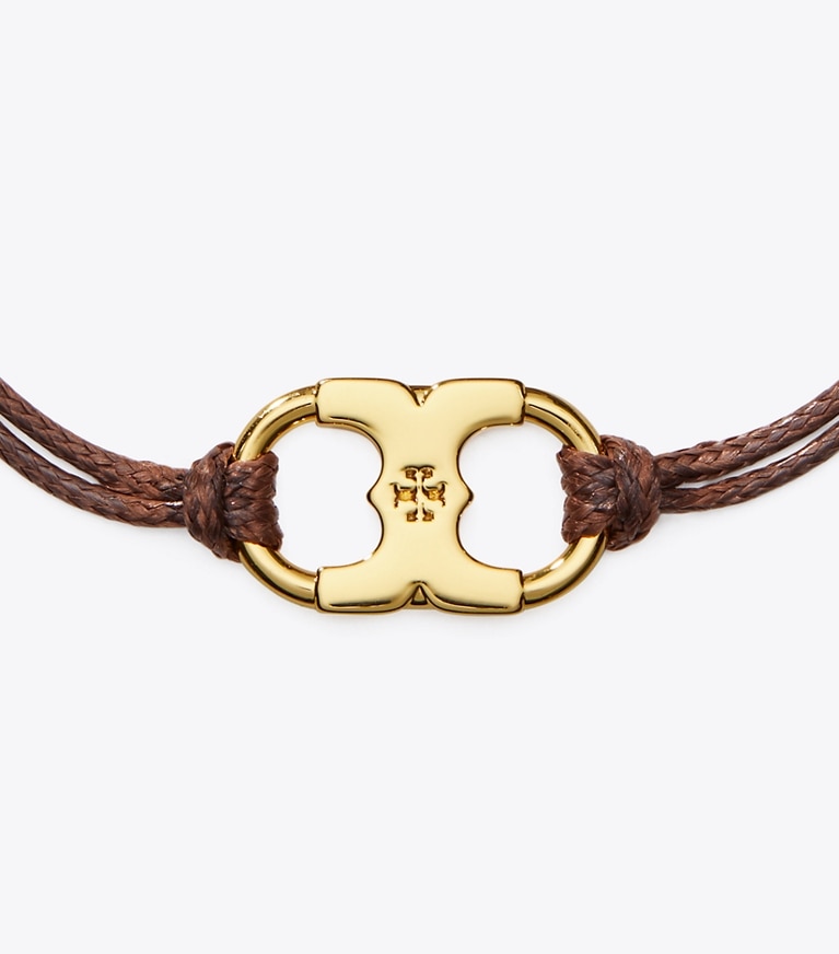 Tory Burch designer bracelets Embrace Ambition Bracelet in Tory Gold / Brown front