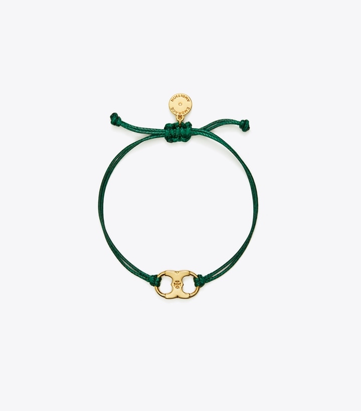 Tory Burch designer ブレスレット エンブレイス アンビション ブレスレット in Green / Tory Gold front