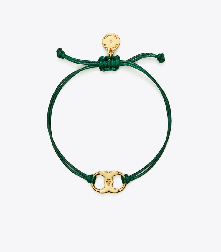 Tory Burch designer ブレスレット エンブレイス アンビション ブレスレット in Green / Tory Gold front