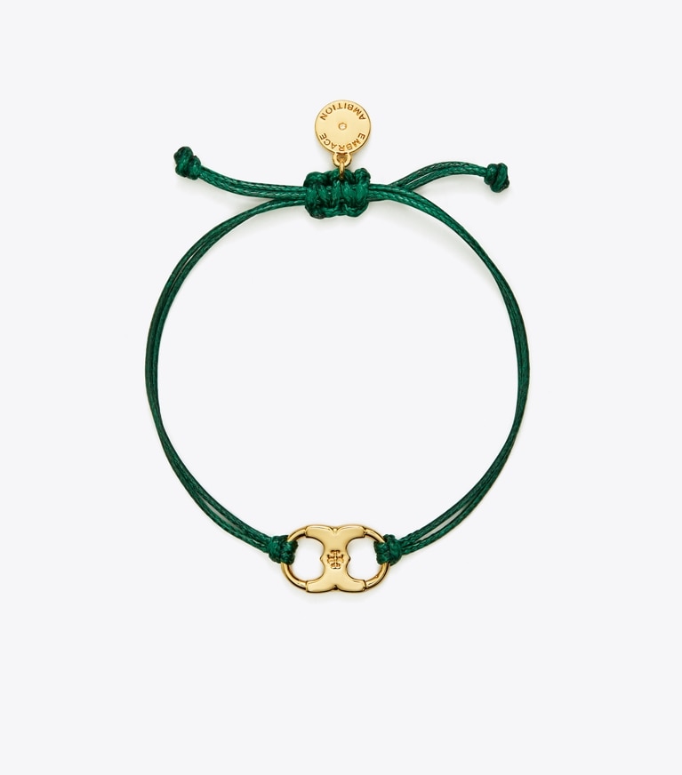 Tory Burch designer ブレスレット エンブレイス アンビション ブレスレット in Green / Tory Gold front