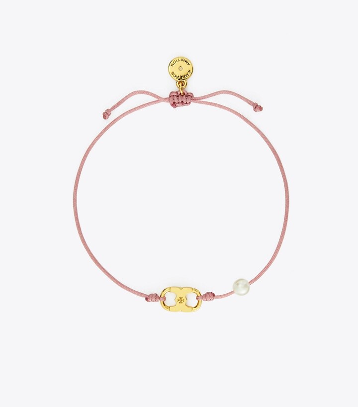Tory Burch Women's Embrace Ambition Bracelet in Tory Gold/Pink/Cream, One Size