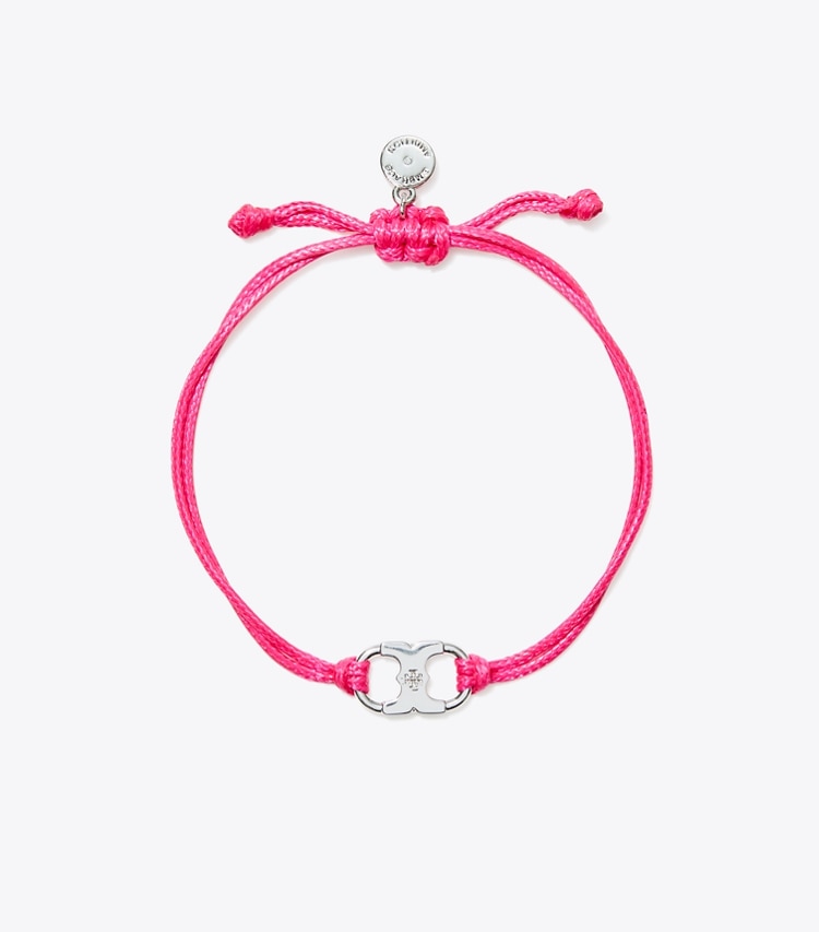 Tory Burch designer bracelets Embrace Ambition Bracelet in Light Silver / Pink front