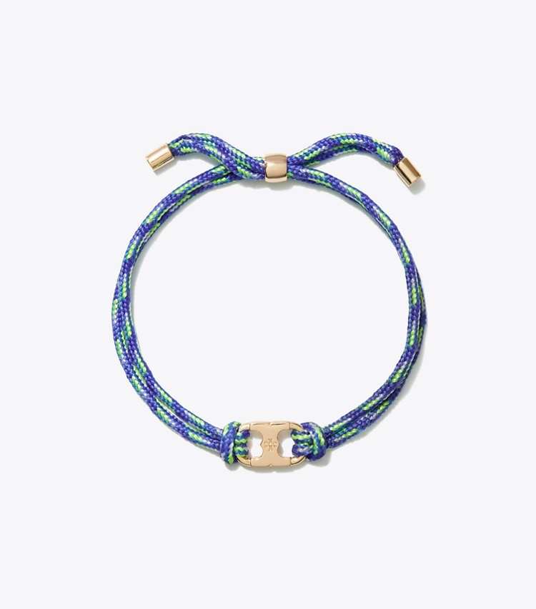 Tory Burch designer bracelets Embrace Ambition Bracelet in Tory Gold / Blue front